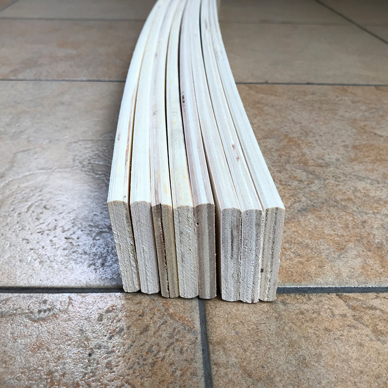 床板木条排骨架板条普通款弯板条床架支撑配件加厚排骨条龙骨横条