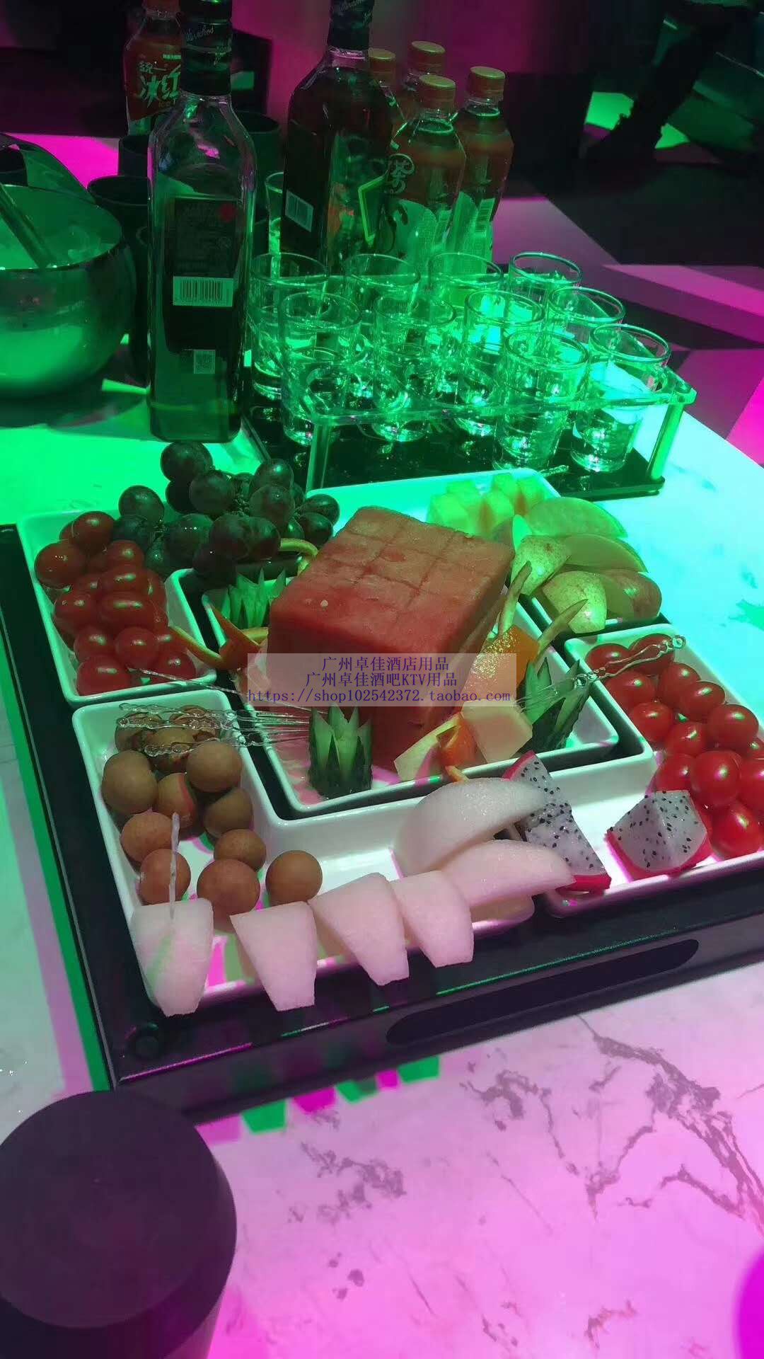 小吃新款酒吧果盘创意ktv盘发发光时尚零食果盆