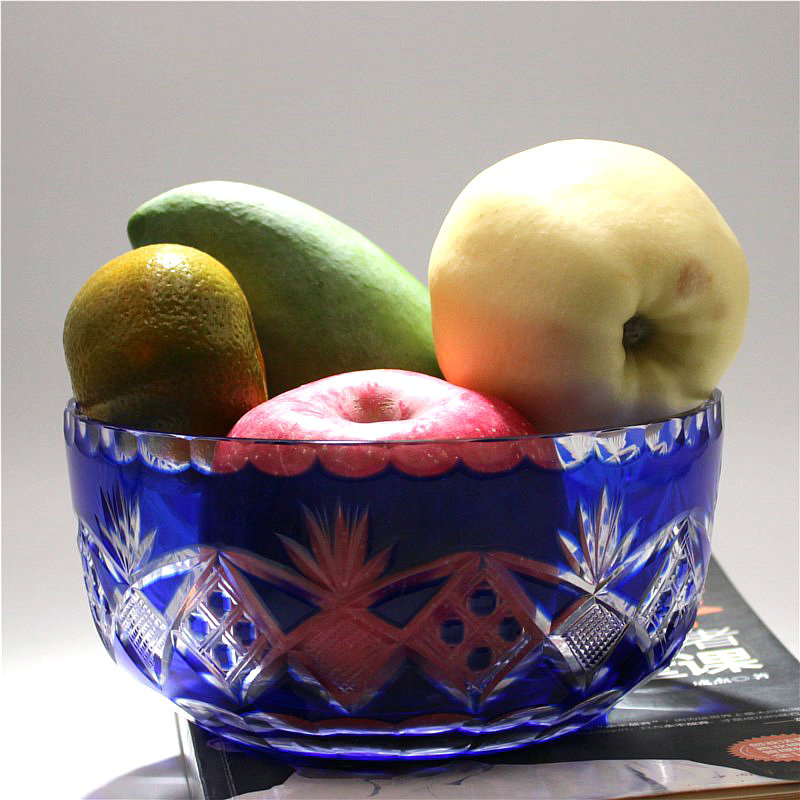 日式水晶玻璃水果沙拉容器点心小吃家用装饰碗
