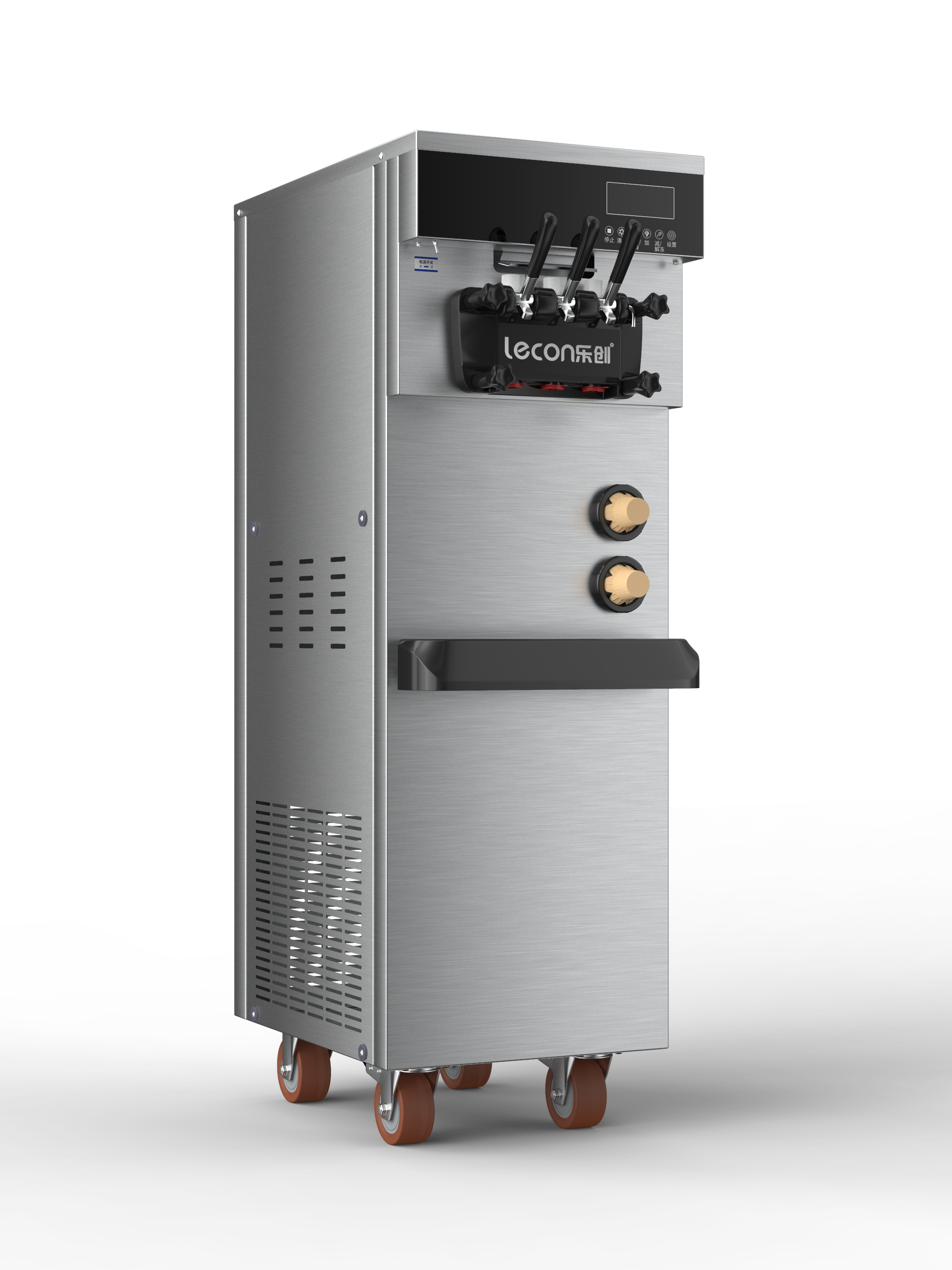 lecon乐创商用冰淇淋机立式雪糕机小型全自动奶浆甜筒商用冰淇淋