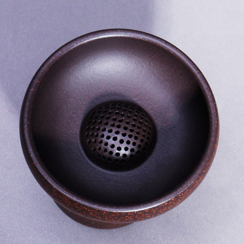 宜兴紫砂茶漏原矿黑金砂手工滤茶器 过滤网 朱泥漏斗茶具配件