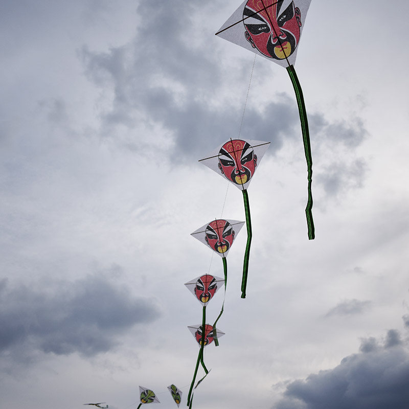 华筝10只菱形风筝长串脸谱金鱼蝴蝶燕子公园风筝