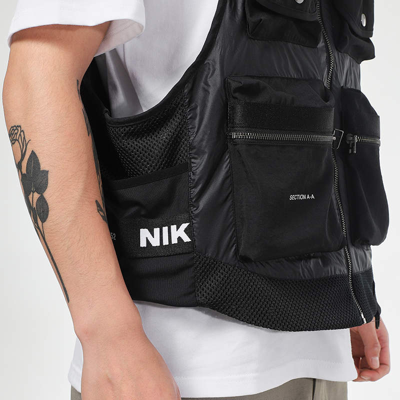 nike耐克马甲夹克2021春夏新款工装单马甲