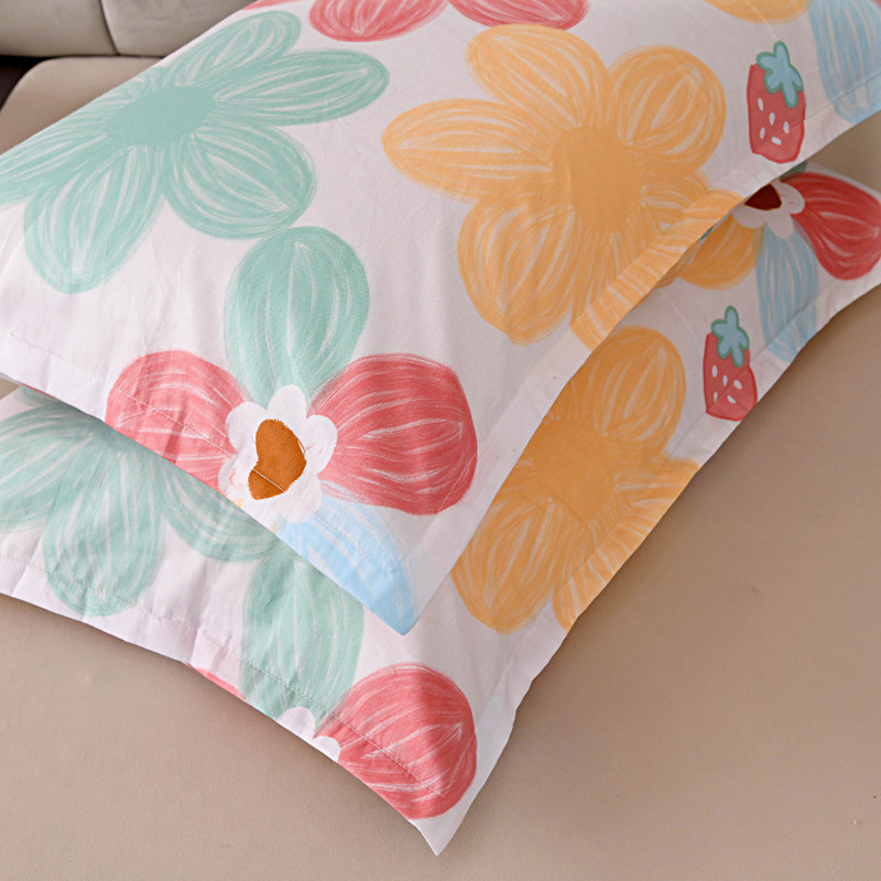 全棉枕头套纯棉枕套一对家用酒店成人情侣学生枕套