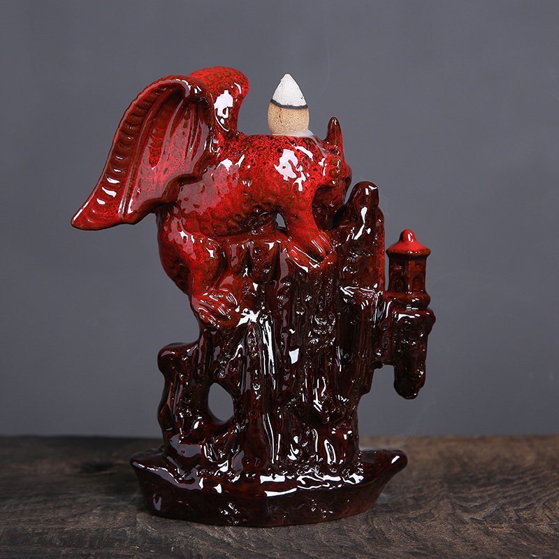 创意室内沉香熏香流香茶台回茶道家用个性倒流香薰炉