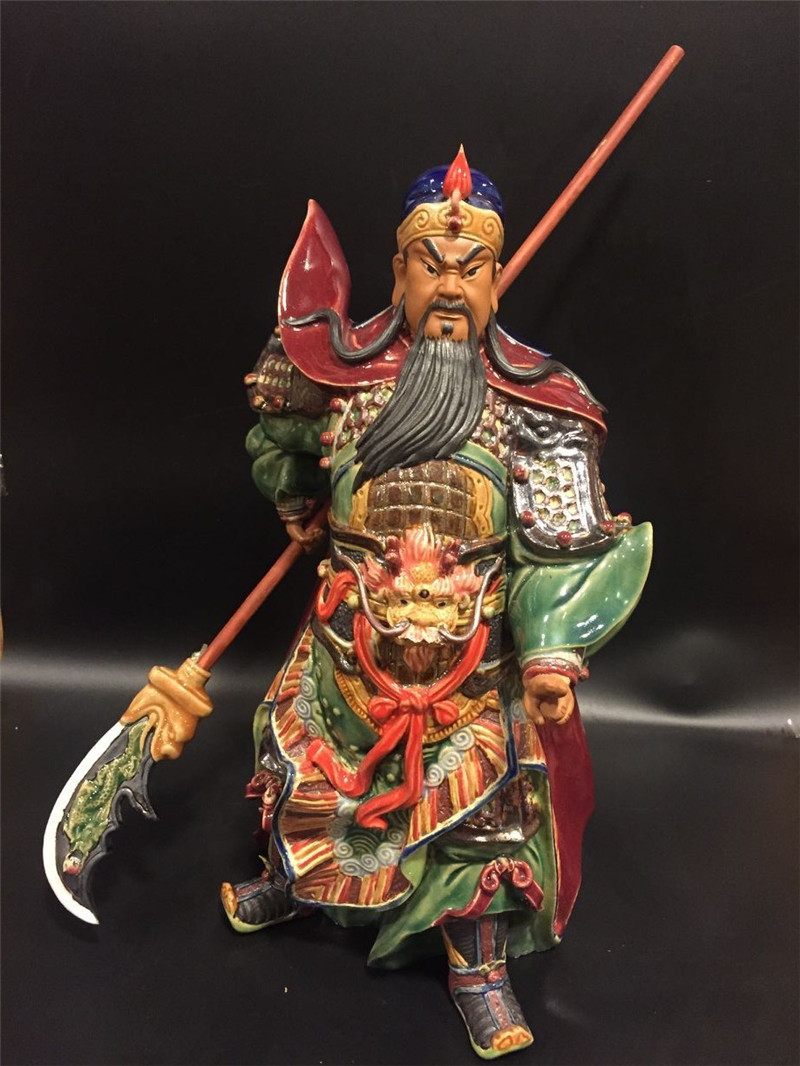 陶瓷陶瓷工艺工艺品石石湾公仔神像供奉神武关公风水其他工艺饰品