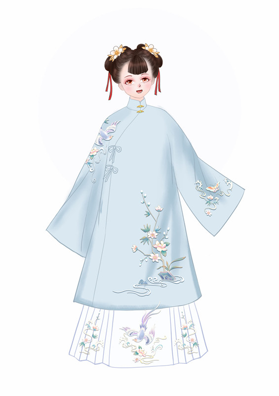 原创汉服袄裙女明制长袄春秋马面裙套装民族服装