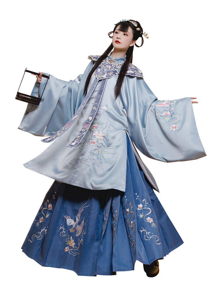 花神记逐芳华华明制交领袄裙汉服女秋冬长袄汉服