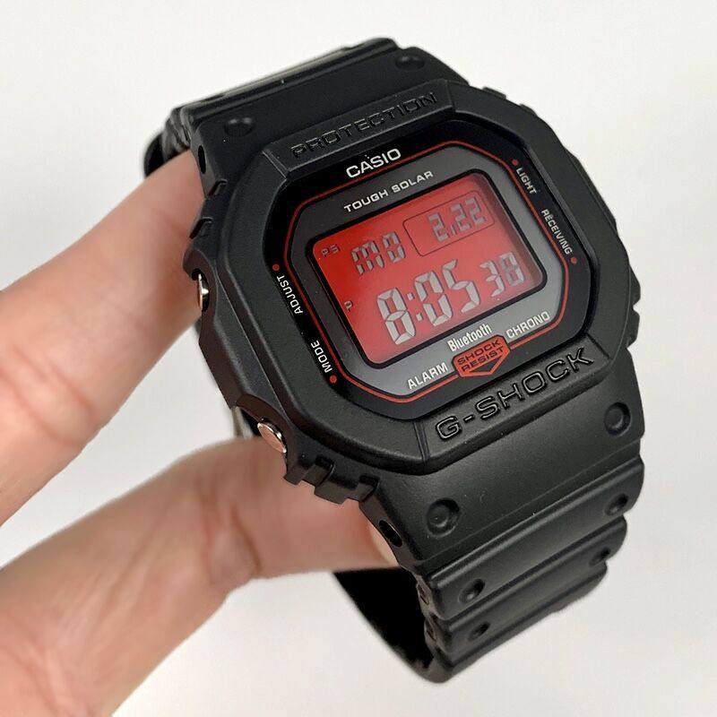卡西欧g-shock光能电波运动蓝牙血鹤屏男手表gw-b5600ar-1/bc/bl
