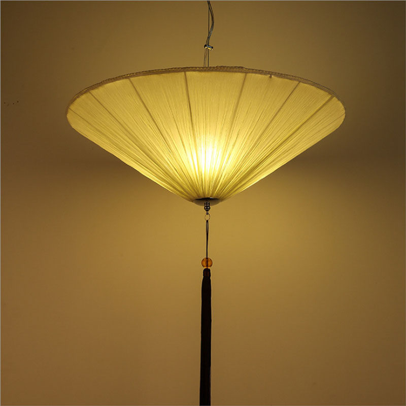 仿古中式布艺雨伞灯创意中国风茶楼茶室过道客厅吊灯