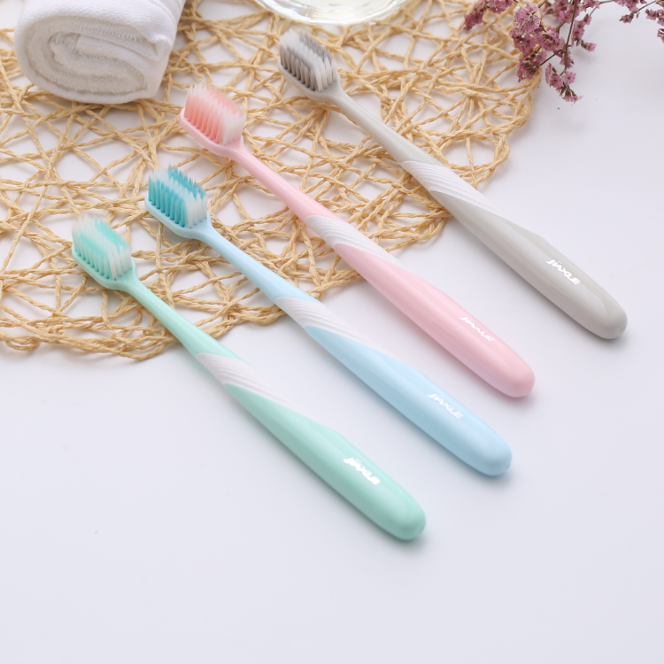 佳雪8026升级宽头牙龈按摩纤细软毛小清新日牙刷