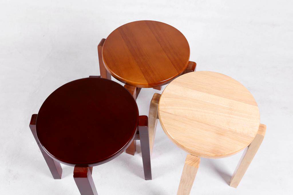 实木凳圆凳 餐桌凳 时尚小圆凳子曲木板凳 创意家用成人椅子木凳