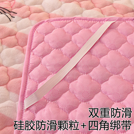 Seiki Plus Velvet Milk Coral Velvet Flanged Bed Single Single Piece Male 1.2 Meters 1.5 Dormitory Single Person Seiki Plus Velvet Milk Coral Velvet Flanged Bed Single Single Piece Male 1.2 Meters 1.5 Dormitory Single Person