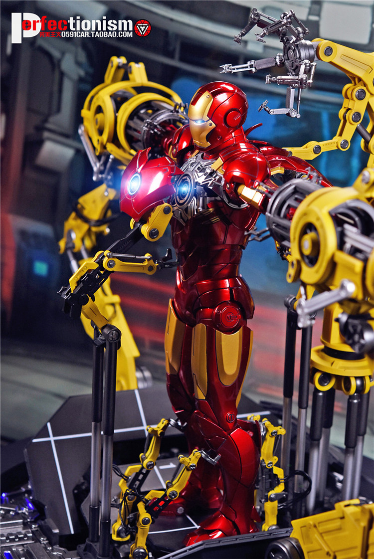 漫威钢铁侠合金模型mk4拆甲台兵人手办玩具复仇者兵人专区