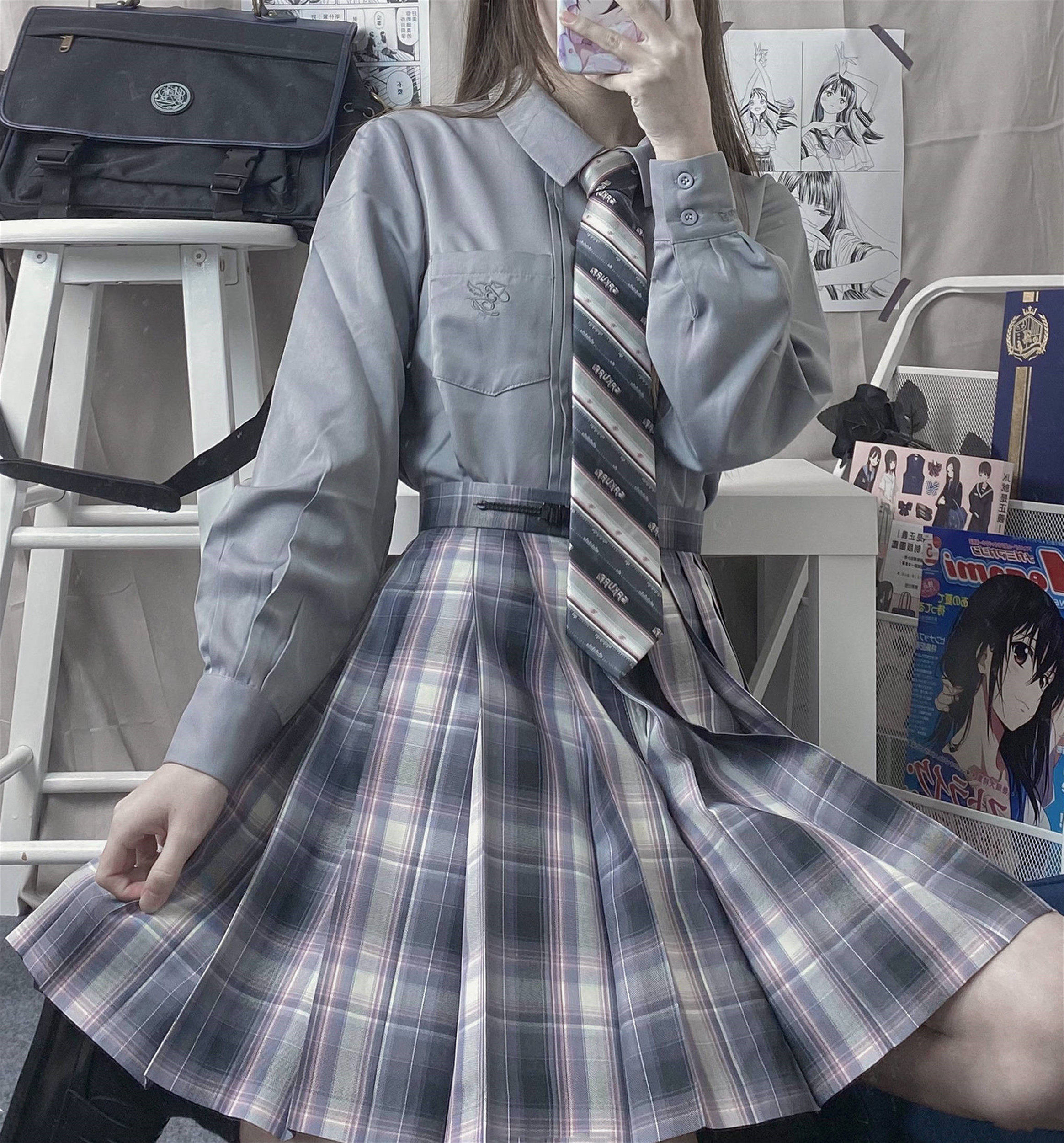 末代樱小狸会社jk新萌款百褶裙制服