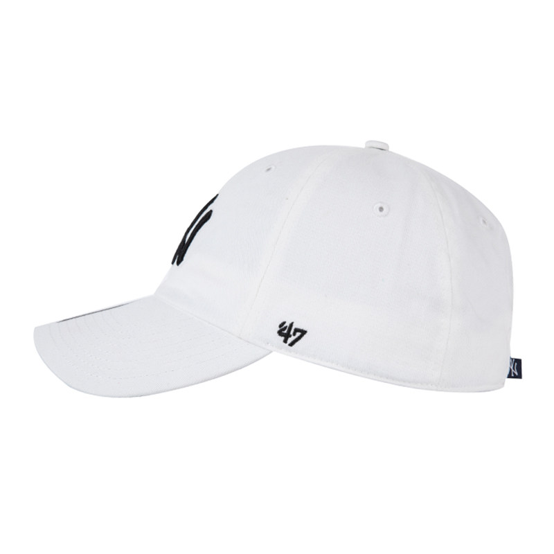 47brand专柜正品mlb棒球帽洋基队ny白色帽子软顶鸭舌帽男女情侣帽