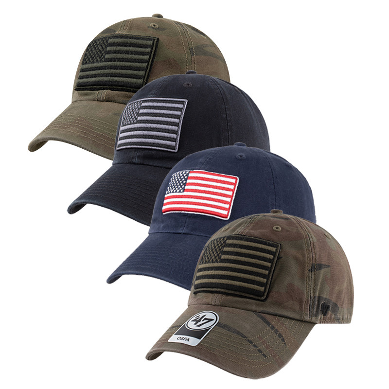 美国国旗帽子oht联名可调调节美式软顶棒球帽帽子