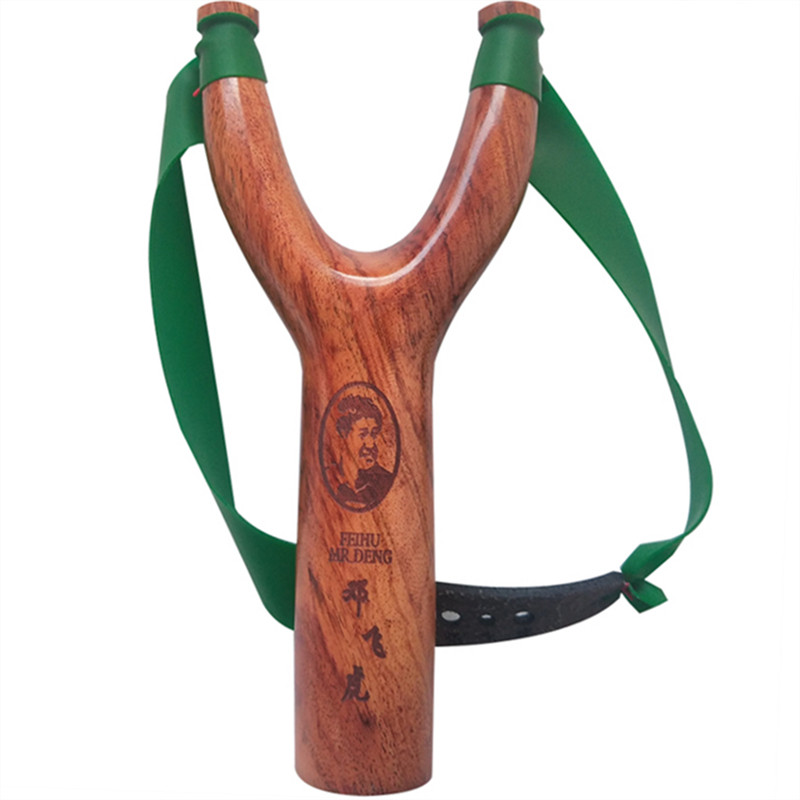 邓飞虎弹弓一代进口红檀紫光檀叉老式童年圆头用品木质实木大弹力