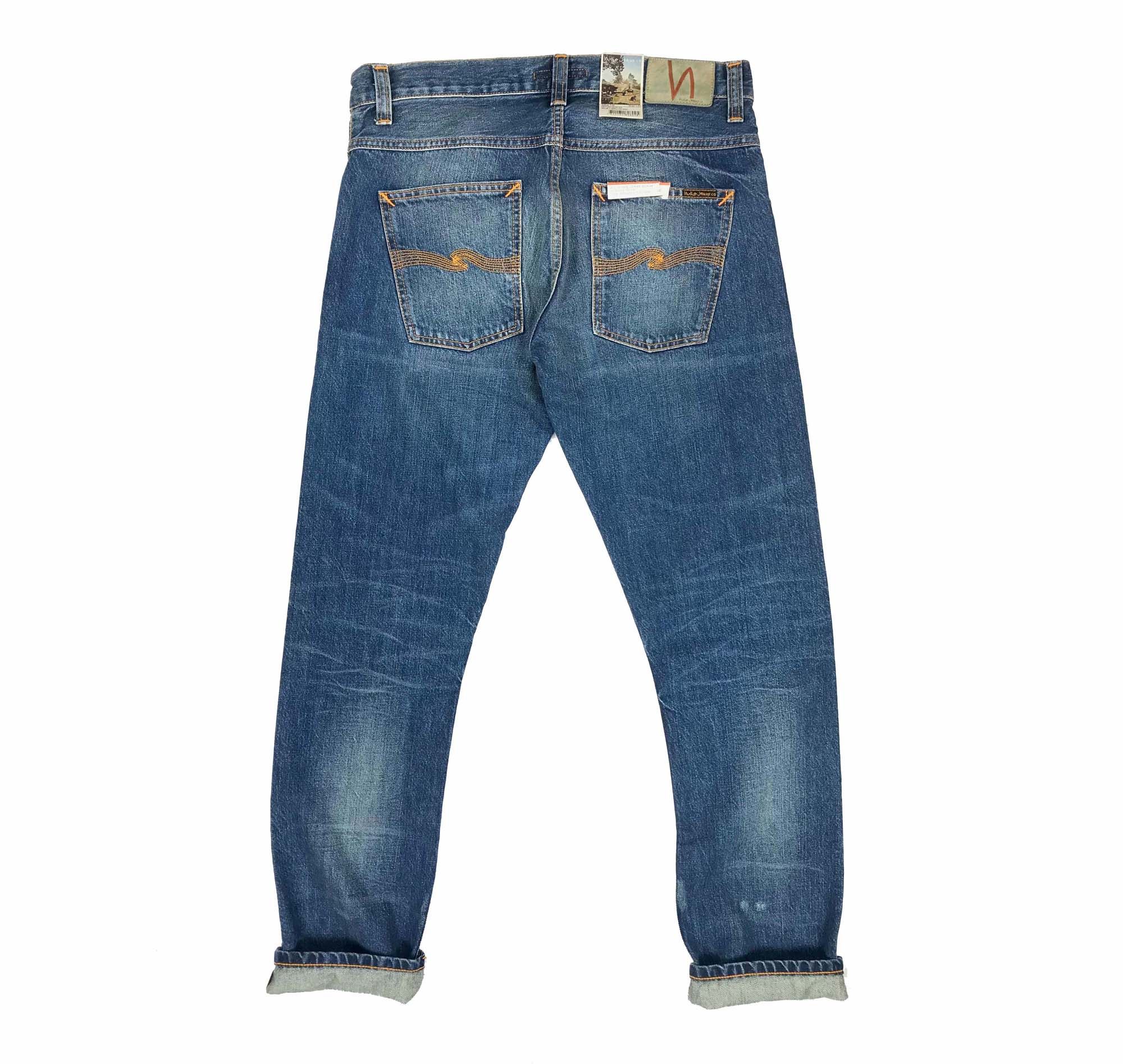 牛仔裤现货nudiegrimtim补丁修身赤耳rrlnbhd牛仔裤