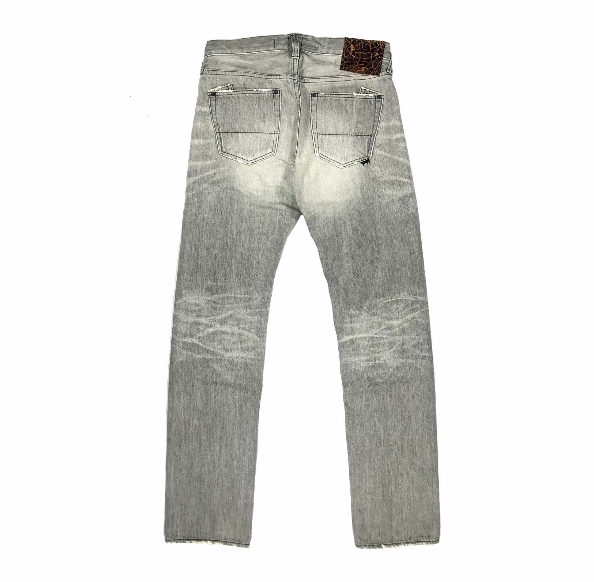 prps牛仔裤制品noir做旧水洗灰色长裤赤耳rrl牛仔裤