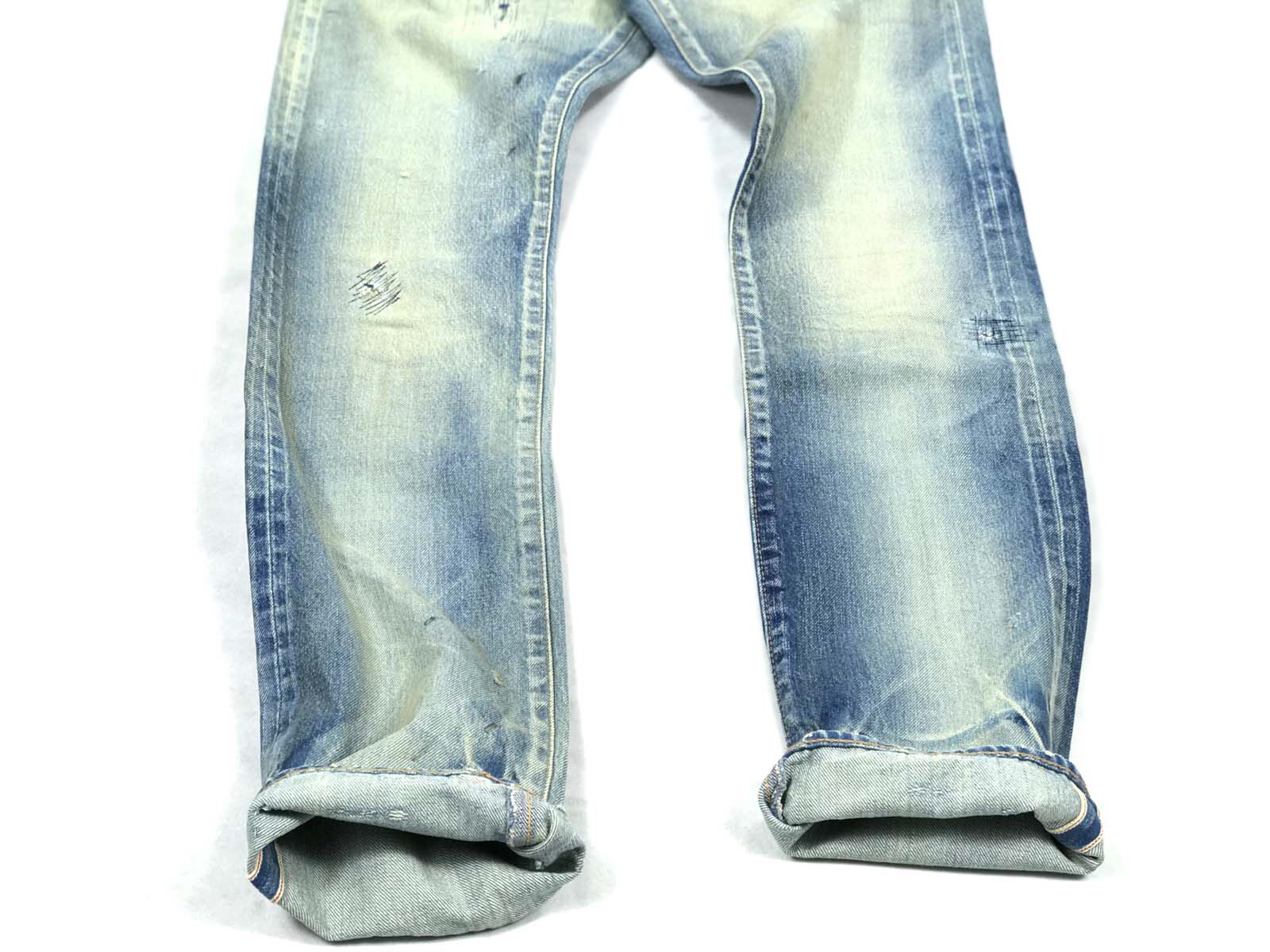 prps牛仔裤制品noir做旧洗水长裤日产赤耳rrl牛仔裤