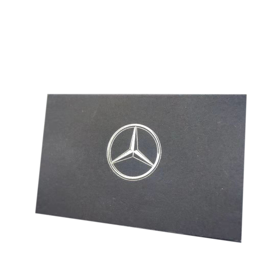 名片设计制作定做奔驰4s服务公约折叠烫金金烫名片