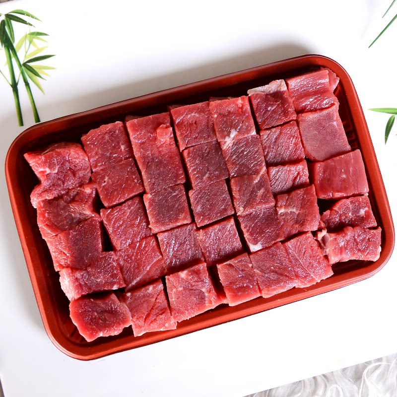 牛肉牧标150g谷饲生鲜火锅烧烤肉块腌制生牛肉