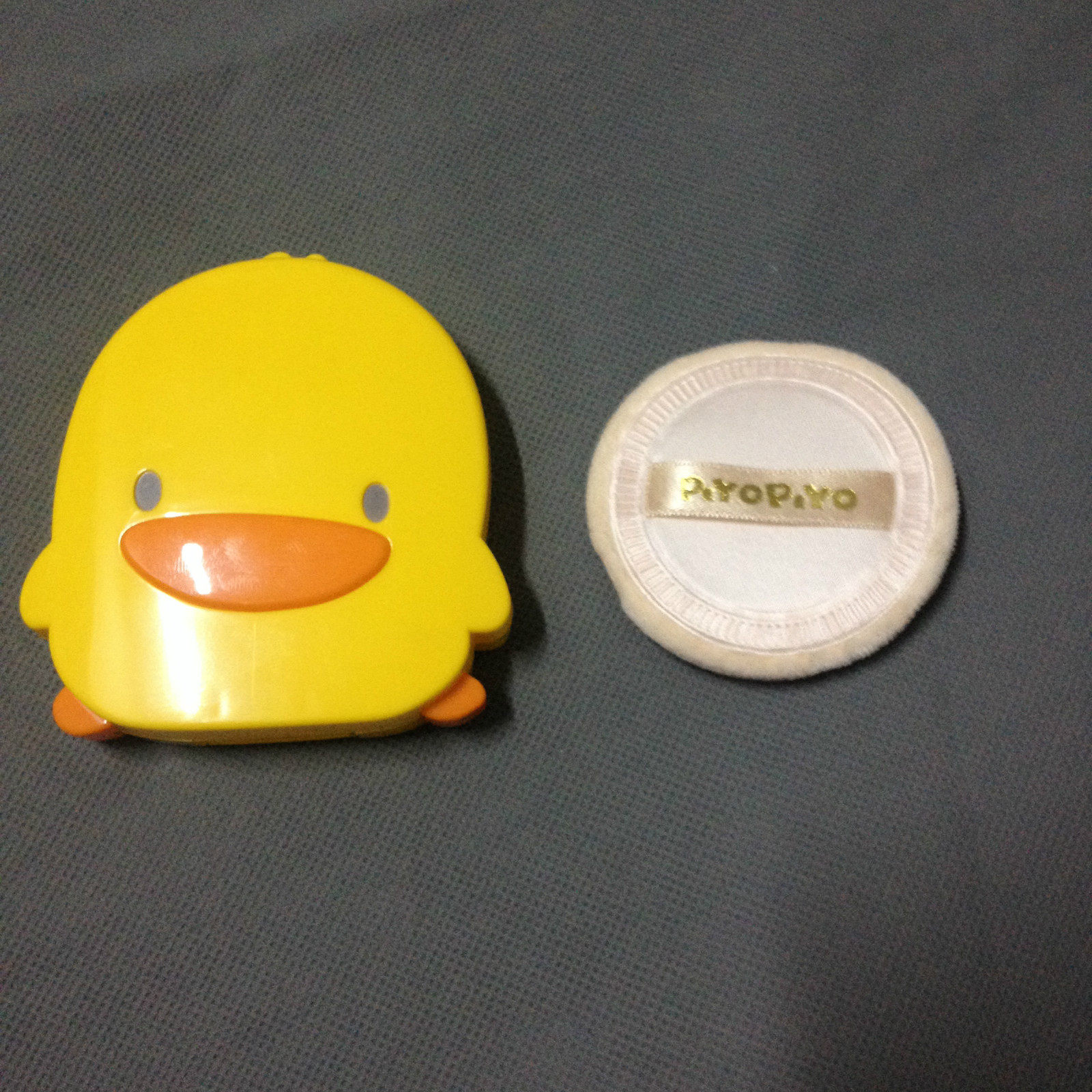 黄色小鸭 造型盒(空盒)可爱宝宝小盒子 粉扑