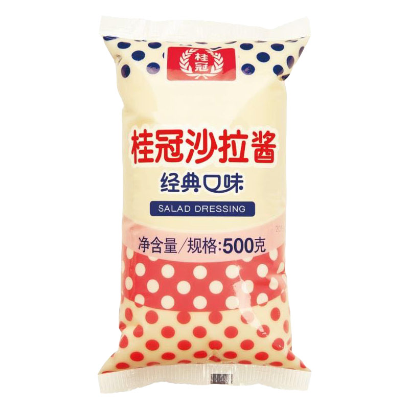 沙拉新货桂冠经典500g袋装商用家用水果蔬菜酱类调料