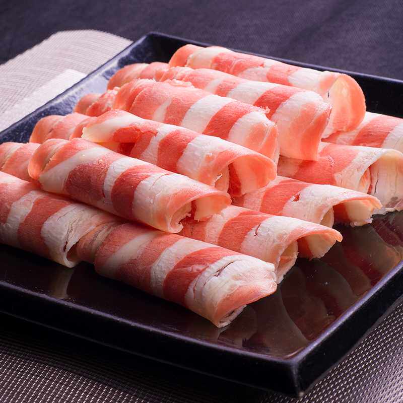 赤豪食品羔羊肉卷新鲜羊肉卷肥羊200克