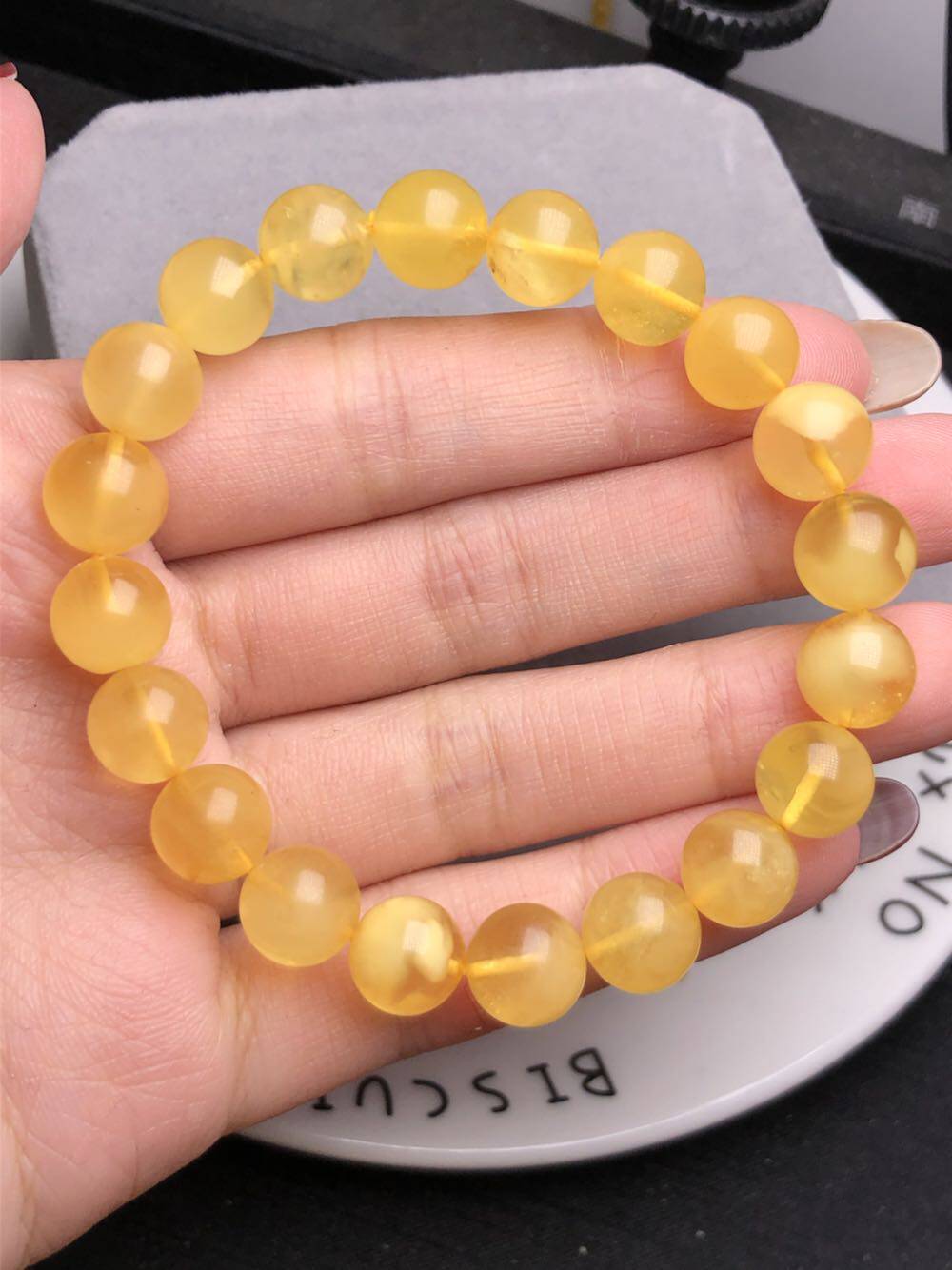 手链蜜蜡天然琥珀金绞蜜半珀半蜜优化原矿简单手饰