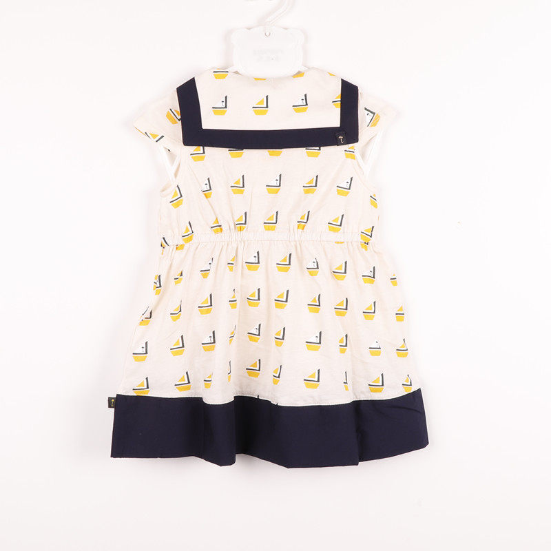 新款 拼接连衣裙洋气淑女 女童无袖 韩国原单夏季 moimoln小云朵童装