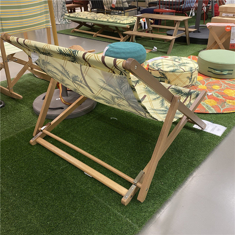 ikea宜家索布列克沙滩椅躺椅可折叠户外休闲椅午睡靠背椅摇椅北欧