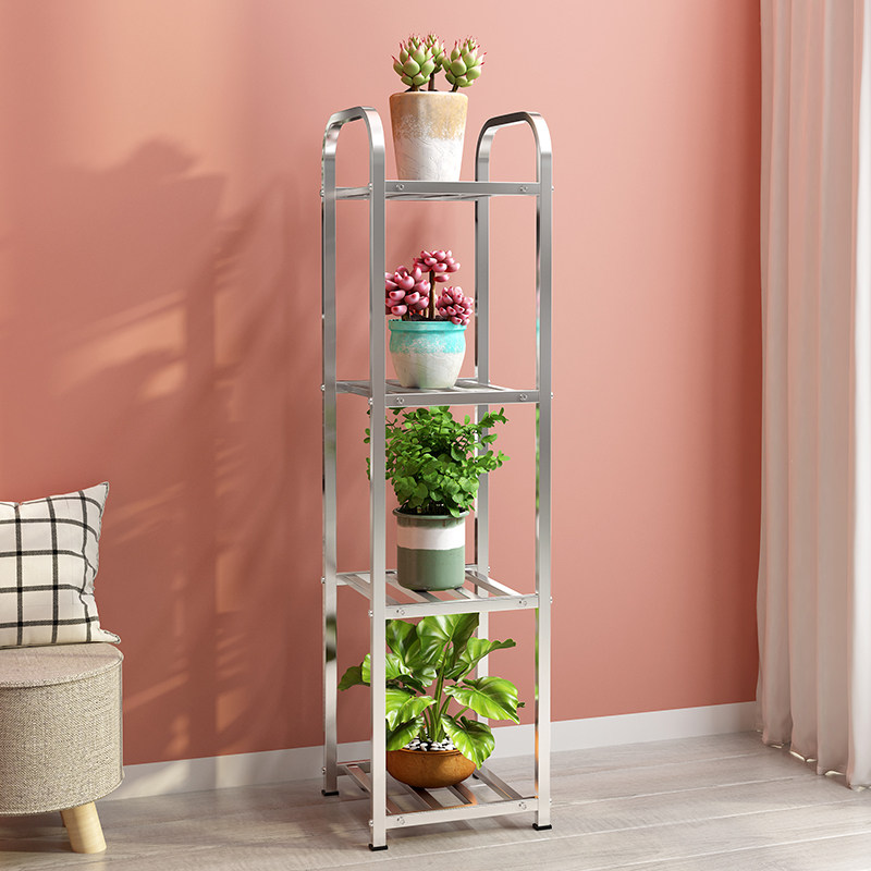 立式不锈钢方管花架室内外阳台多肉绿萝装饰盆栽花架