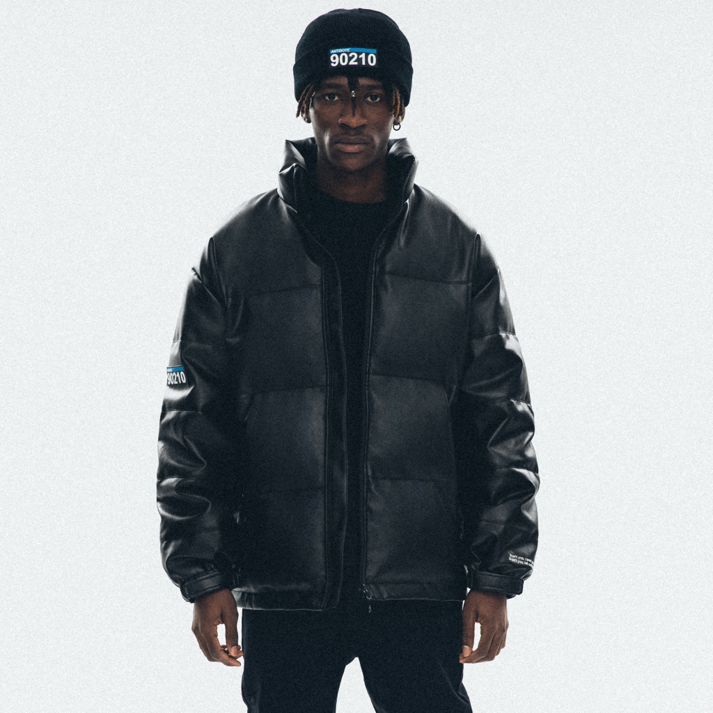 ANTIDOTE加厚羽绒服男冬季2021新款ins潮牌皮质亮面保暖鸭绒外套