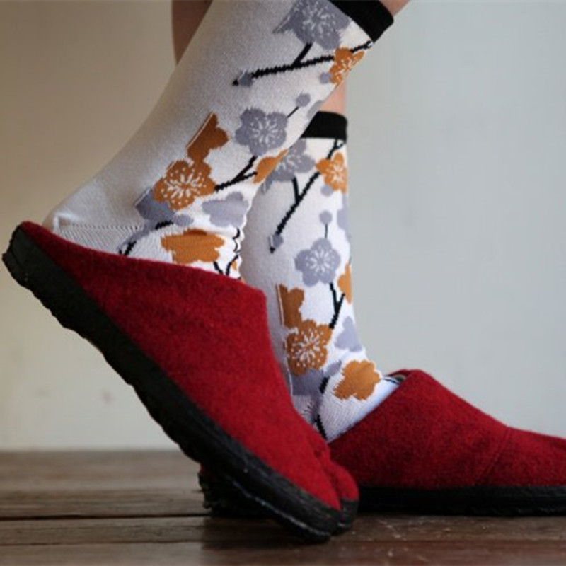 袜子铺子日本sousou款高筒二分趾袜木屐人字指鞋长筒袜