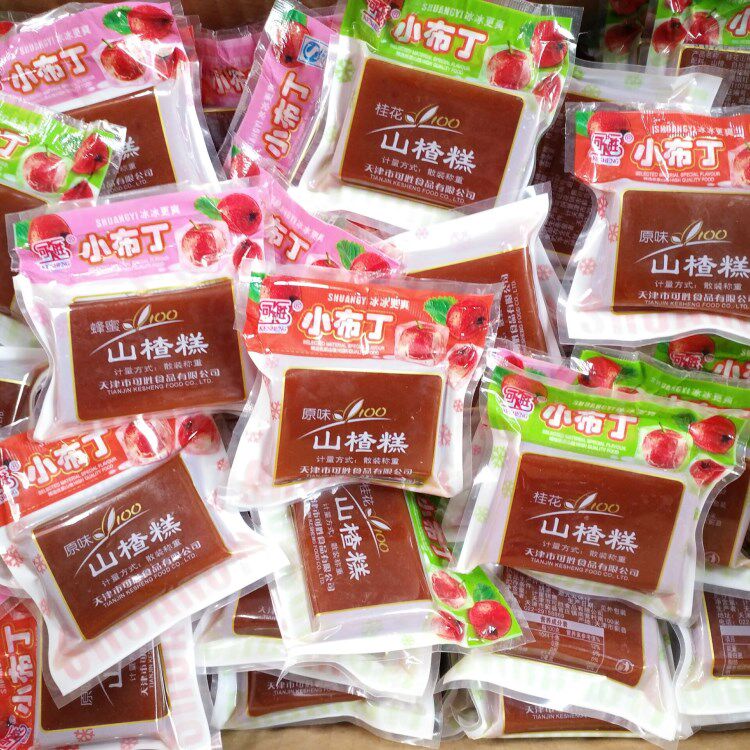山楂糕布丁小块山楂果丹皮多口味水晶糕蜂蜜桂花酸甜包装小零食