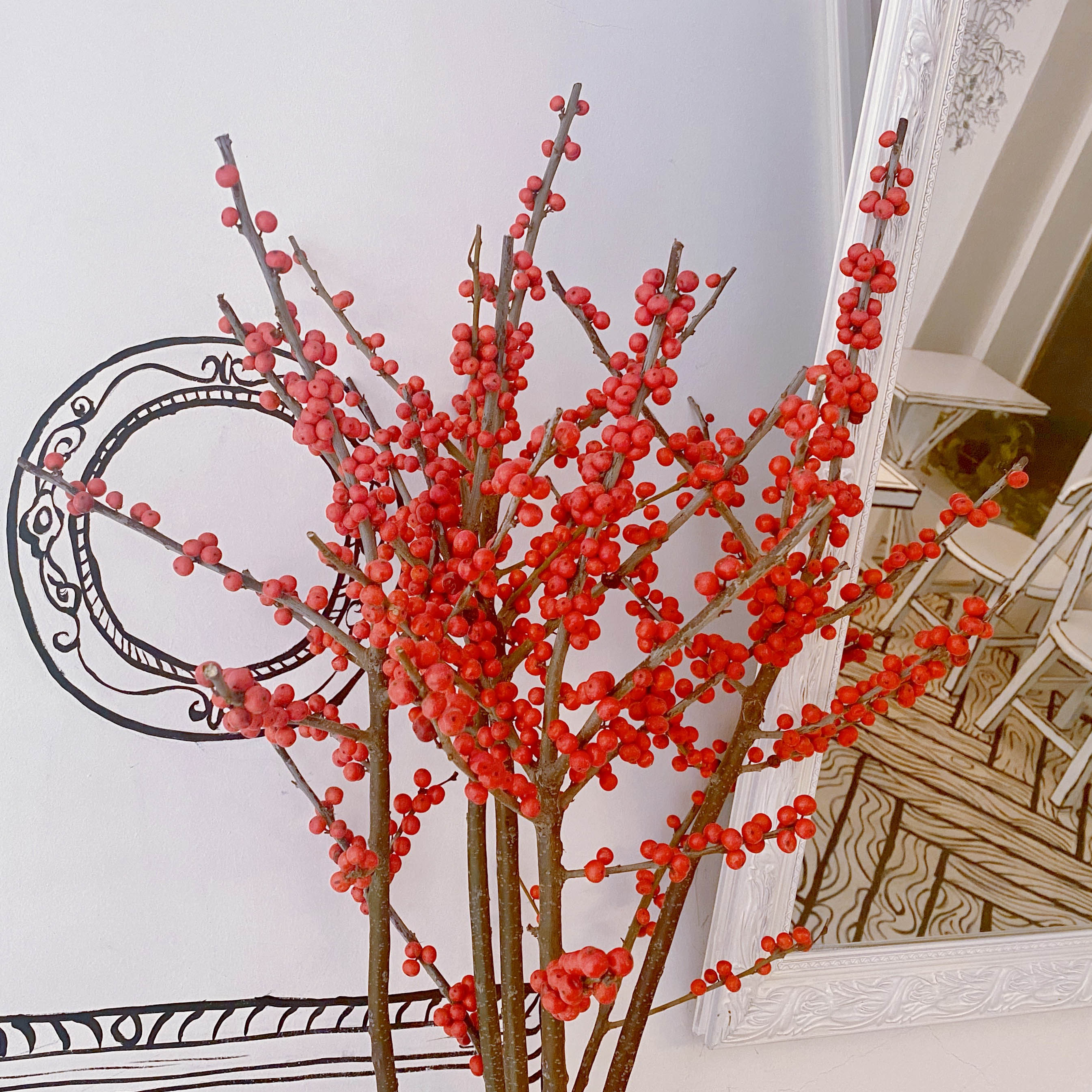 北美冬青盆栽切枝高档红果富贵年宵新年喜庆花卉