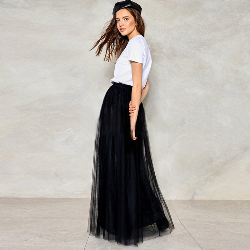 半身mm赫本垂感网纱字裙大摆裙长款大码高腰半身裙