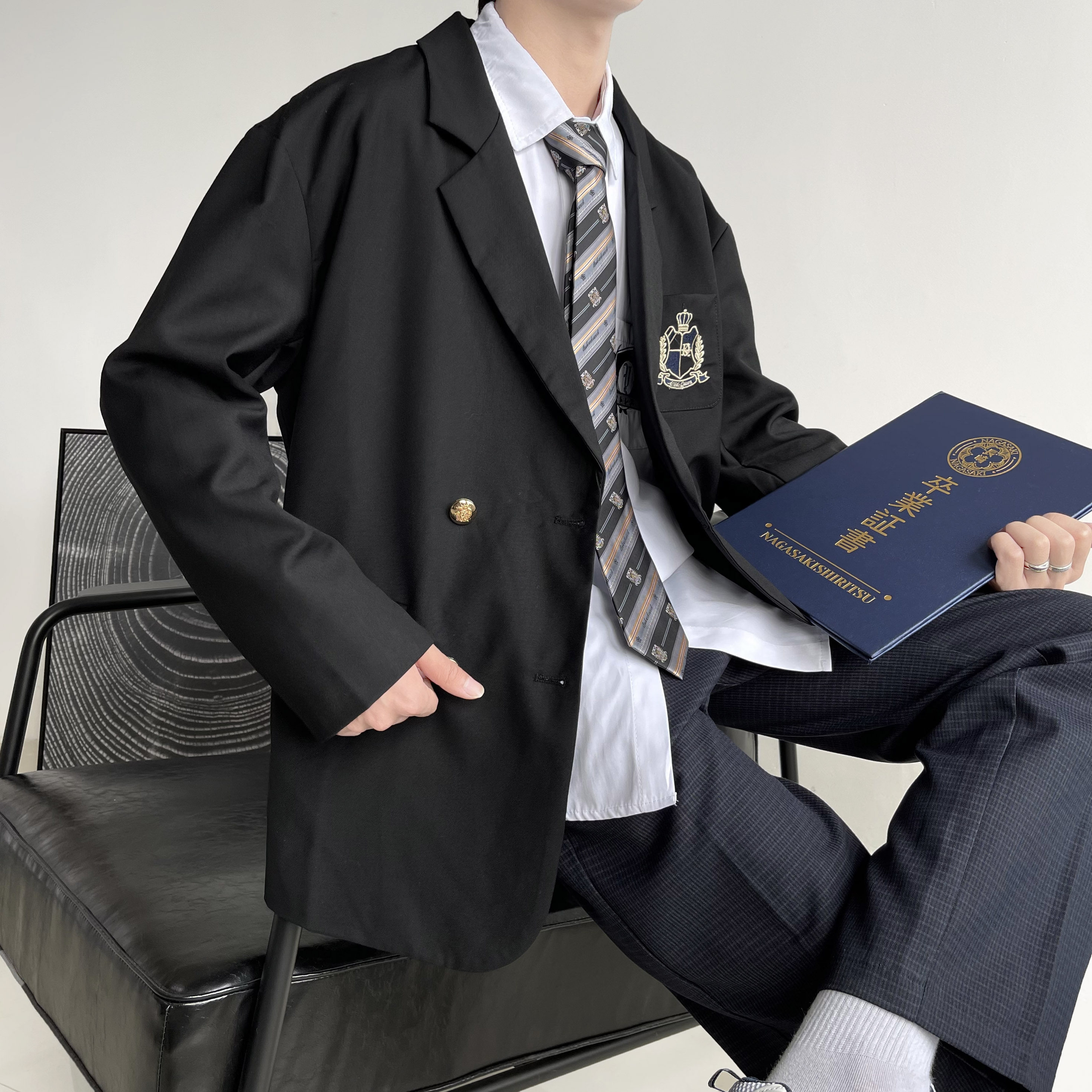 外套校供秋冬西服男女学院正版藤原制服dk西服