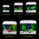 Fish tank living room small and medium-sized household table top aquarium self-recycling lazy free water ecological view glass goldfish tank Fish tank living room small and medium-sized household table top aquarium self-recycling lazy free water ecological view glass goldfish tank