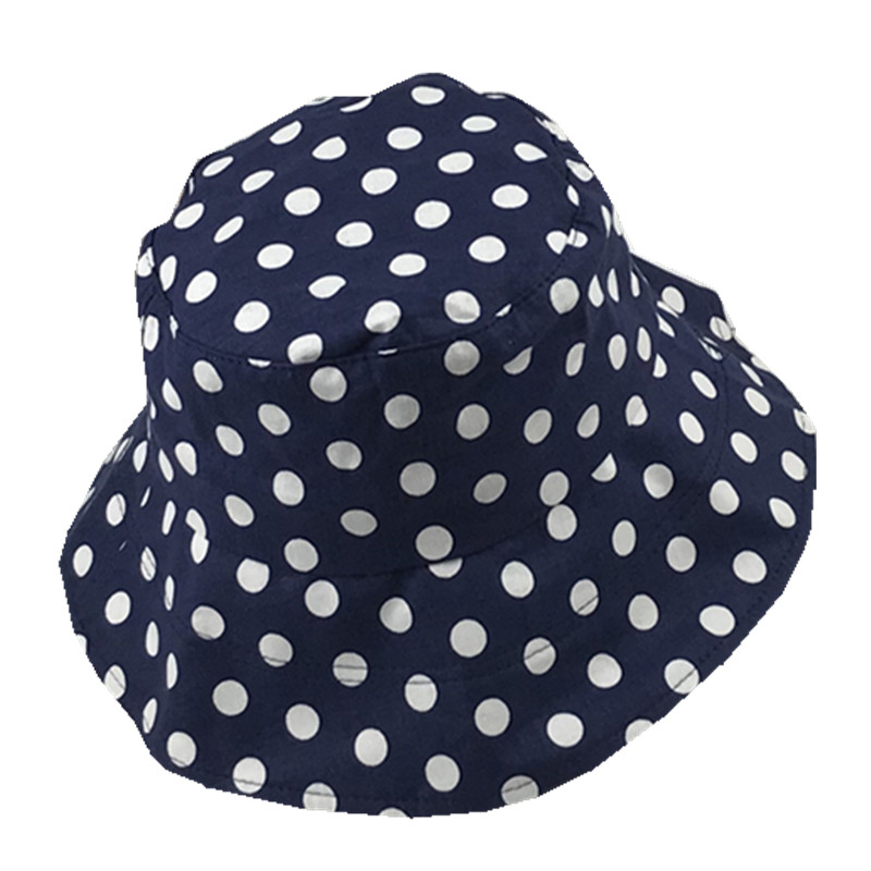 韩版复古风拍照很好看的薄款波点渔夫帽子子女帽子