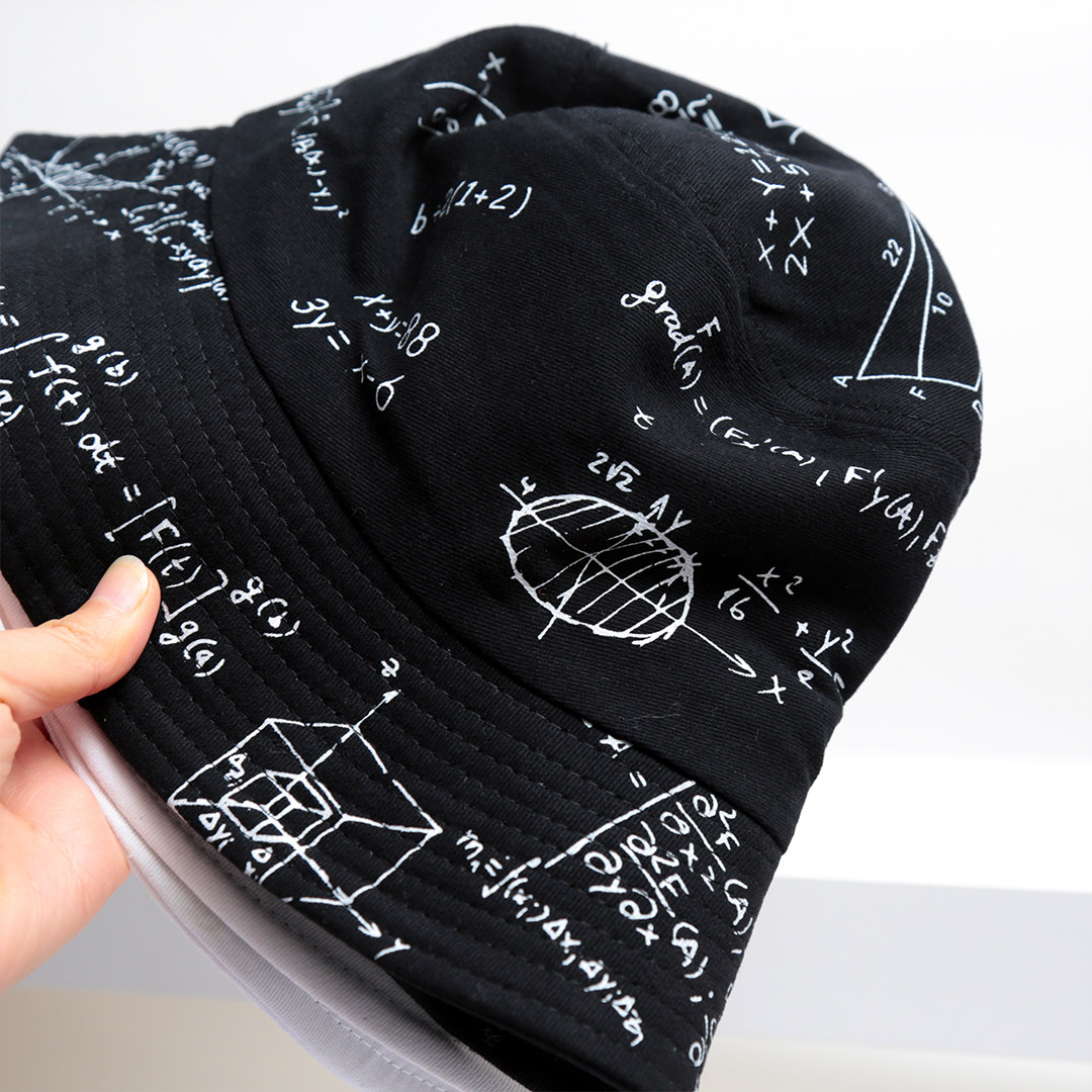 小众学生新款春夏夏日渔夫男女韩版潮百搭数学公式帽子