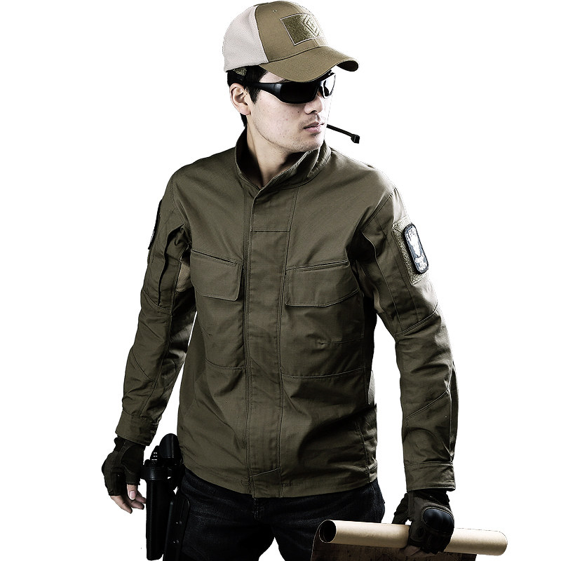 cqb军迷作训服饰特工战术夹克春秋薄款上衣迷彩男士立领防风外套