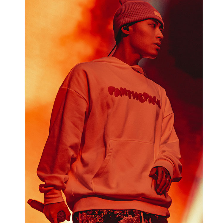 王嘉尔jackson熊猫演唱会panthepack同款春秋秋冬加绒连帽卫卫衣