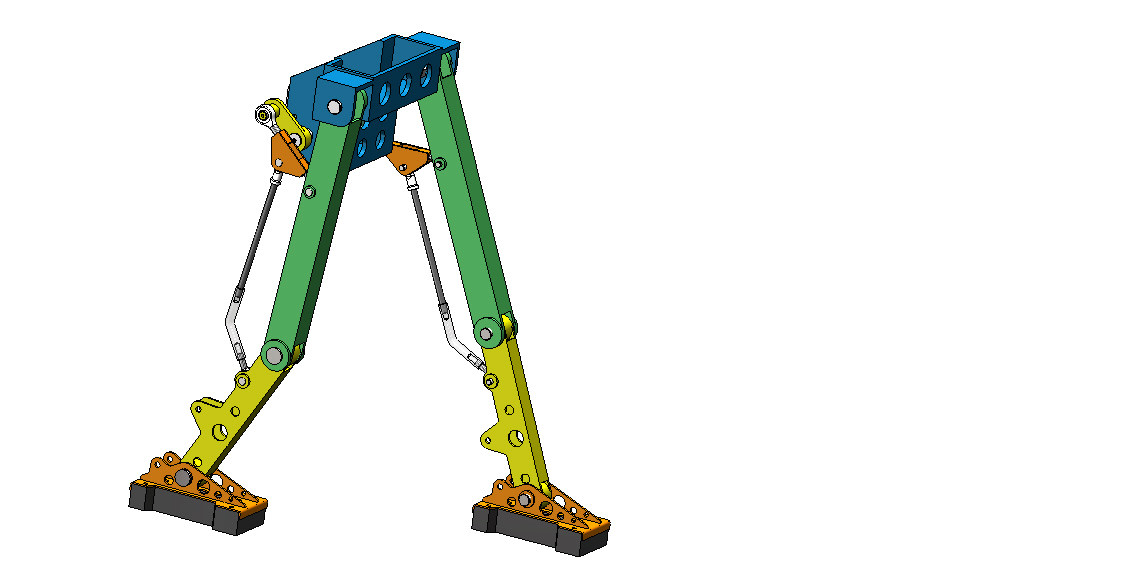 proe出图solidwork代画2d3d机械自由度并联机器人下肢2d