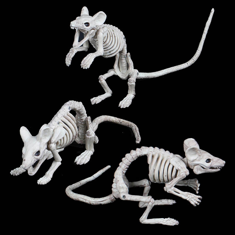 万圣节装饰用品鬼屋仿真老鼠骷髅动物骨头架子恐怖其它