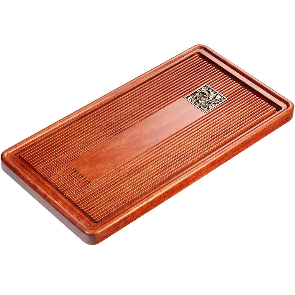 实木花梨茶盘整块家用大茶台电木流水茶海功夫茶盘