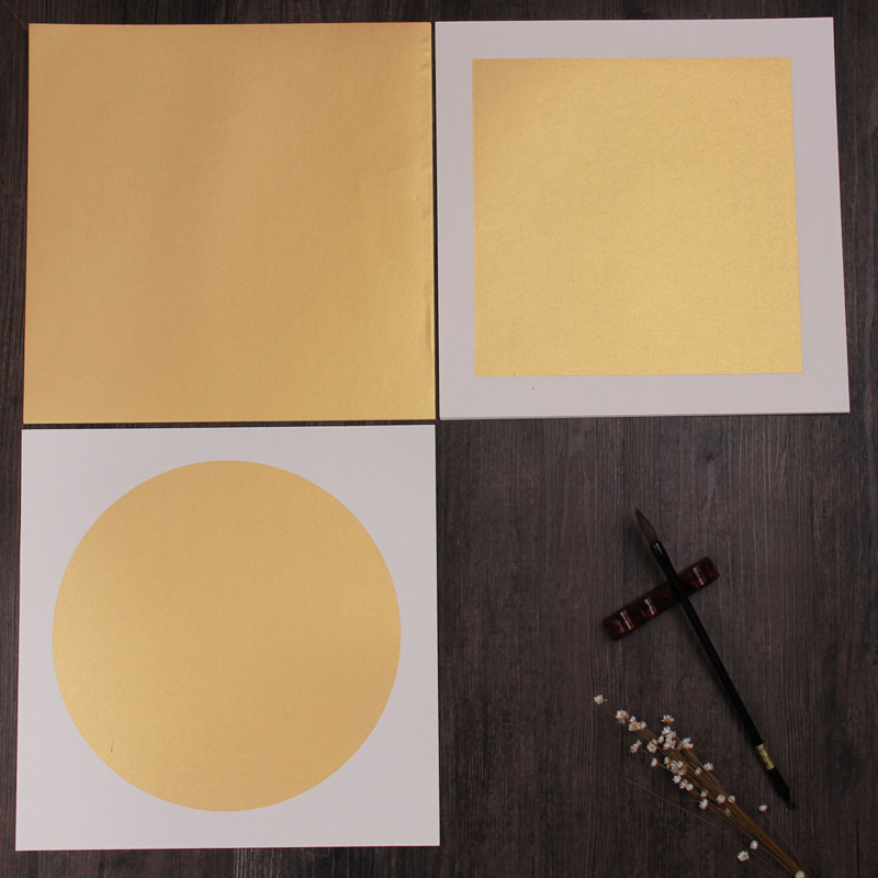 圆形熟宣工笔画宣纸卡纸安徽加厚书法镜片33x33宣纸