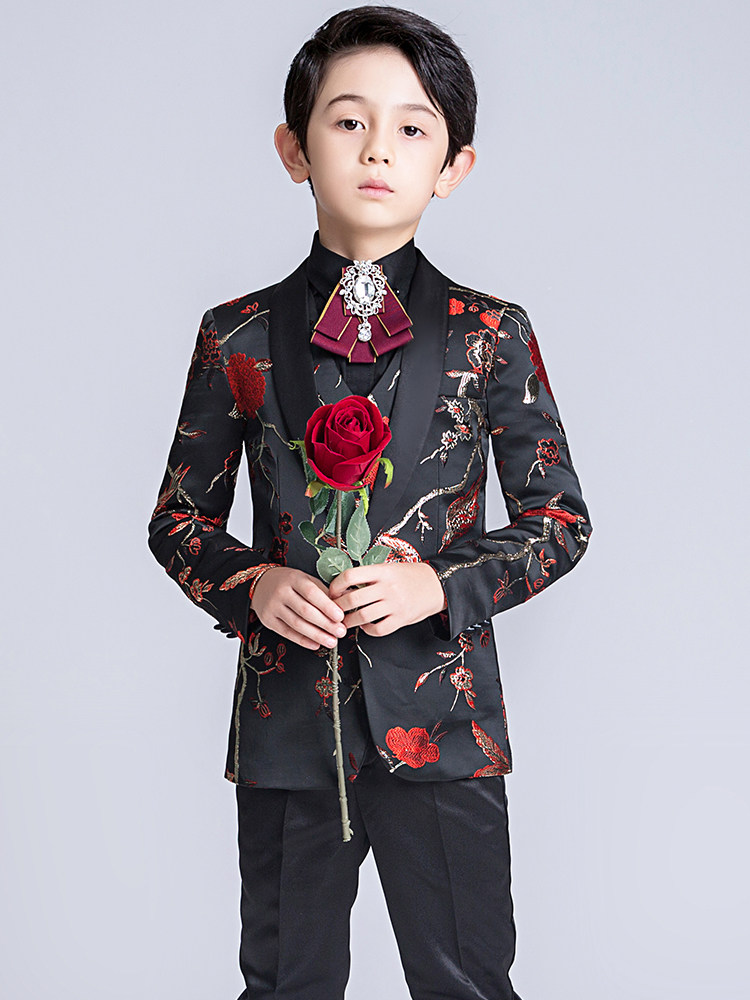 儿童西装套装小男孩演出服花童礼服男走高端定制西服